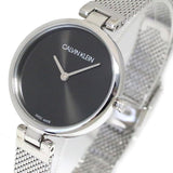 Buy Shop Calvin Klein Authentic Black Dial Silver Mesh Bracelet Watch for Women - K8G23121 USA Online
