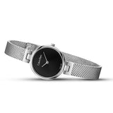 Buy Shop Calvin Klein Authentic Black Dial Silver Mesh Bracelet Watch for Women - K8G23121 USA Online