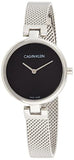 Buy Shop Calvin Klein Authentic Black Dial Silver Mesh Bracelet Watch for Women - K8G23121 USA Online