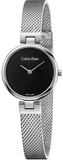 Buy Shop Calvin Klein Authentic Black Dial Silver Mesh Bracelet Watch for Women - K8G23121 USA Online