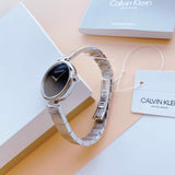 Buy Shop Calvin Klein Authentic Black Dial Silver Steel Strap Watch for Women - K8G23141 USA Online