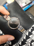 Buy Shop Calvin Klein Authentic Black Dial Silver Steel Strap Watch for Women - K8G23141 USA Online