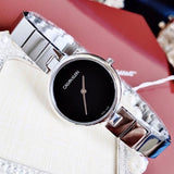 Buy Shop Calvin Klein Authentic Black Dial Silver Steel Strap Watch for Women - K8G23141 USA Online