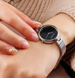 Buy Shop Calvin Klein Authentic Black Dial Silver Steel Strap Watch for Women - K8G23141 USA Online