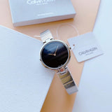Buy Shop Calvin Klein Authentic Black Dial Silver Steel Strap Watch for Women - K8G23141 USA Online