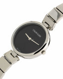 Buy Shop Calvin Klein Authentic Black Dial Silver Steel Strap Watch for Women - K8G23141 USA Online