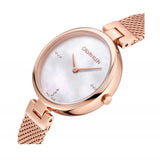 Buy Shop Calvin Klein Authentic Mother of Pearl Dial Rose Gold Mesh Bracelet Watch for Women - K8G2362G USA Online