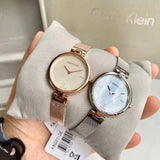 Buy Shop Calvin Klein Authentic Mother of Pearl Dial Silver Mesh Bracelet Watch for Women - K8G2312E USA Online