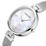 Buy Shop Calvin Klein Authentic Mother of Pearl Dial Silver Mesh Bracelet Watch for Women - K8G2312E USA Online