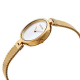 Calvin Klein Authentic White Dial Rose Gold Mesh Bracelet Watch for Women - K8G23526