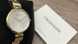 Buy Shop Calvin Klein Authentic Silver Dial Gold Steel Strap Watch for Women - K8G23546 USA Online