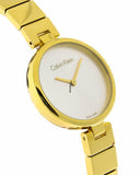 Buy Shop Calvin Klein Authentic Silver Dial Gold Steel Strap Watch for Women - K8G23546 USA Online