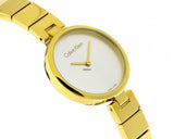 Buy Shop Calvin Klein Authentic Silver Dial Gold Steel Strap Watch for Women - K8G23546 USA Online
