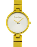 Buy Shop Calvin Klein Authentic Silver Dial Gold Steel Strap Watch for Women - K8G23546 USA Online
