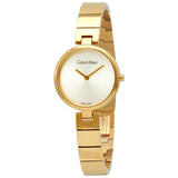 Buy Shop Calvin Klein Authentic Silver Dial Gold Steel Strap Watch for Women - K8G23546 USA Online