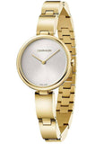 Buy Shop Calvin Klein Authentic Silver Dial Gold Steel Strap Watch for Women - K8G23546 USA Online