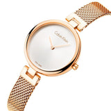 Buy Shop Calvin Klein Authentic Silver Dial Rose Gold Mesh Bracelet Watch for Women - K8G23626 USA Online