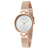 Buy Shop Calvin Klein Authentic Silver Dial Rose Gold Mesh Bracelet Watch for Women - K8G23626 USA Online