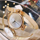 Buy Shop Calvin Klein Authentic White Dial Rose Gold Mesh Bracelet Watch for Women - K8G23526 USA Online