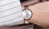Buy Shop Calvin Klein Authentic White Dial Rose Gold Steel Strap Watch for Women - K8G23646 USA Online