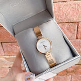Buy Shop Calvin Klein Authentic White Dial Rose Gold Steel Strap Watch for Women - K8G23646 USA Online