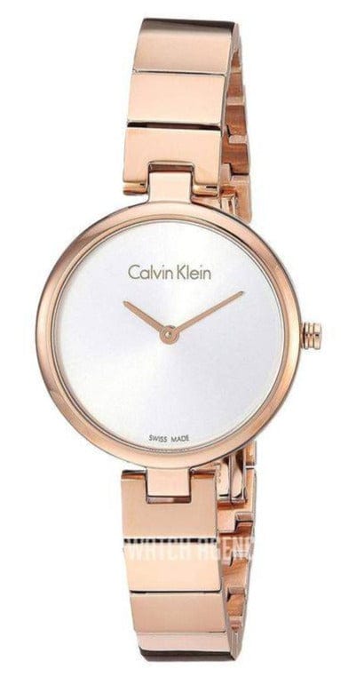 Buy Shop Calvin Klein Authentic White Dial Rose Gold Steel Strap Watch for Women - K8G23646 USA Online