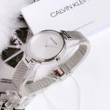 Buy Shop Calvin Klein Authentic White Dial Silver Mesh Bracelet Watch for Women - K8G23126 USA Online