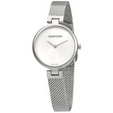 Buy Shop Calvin Klein Authentic White Dial Silver Mesh Bracelet Watch for Women - K8G23126 USA Online