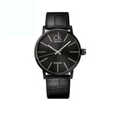 Buy Shop Calvin Klein Black Dial Black Leather Strap Watch for Women - K7622401 USA Online