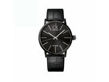 Buy Shop Calvin Klein Black Dial Black Leather Strap Watch for Women - K7622401 USA Online