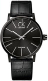 Buy Shop Calvin Klein Black Dial Black Leather Strap Watch for Women - K7622401 USA Online