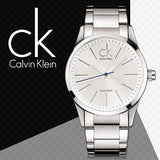 Buy Shop Calvin Klein Bold White Dial Silver Steel Strap Watch for Men - K2241120 USA Online