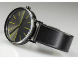 Buy Shop Calvin Klein Boost Black Dial Black Leather Strap Watch for Men - K7Y214CL USA Online