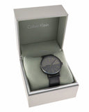 Buy Shop Calvin Klein Boost Black Dial Black Leather Strap Watch for Men - K7Y214CL USA Online