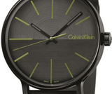 Buy Shop Calvin Klein Boost Black Dial Black Leather Strap Watch for Men - K7Y214CL USA Online