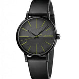 Buy Shop Calvin Klein Boost Black Dial Black Leather Strap Watch for Men - K7Y214CL USA Online