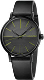 Buy Shop Calvin Klein Boost Black Dial Black Leather Strap Watch for Men - K7Y214CL USA Online