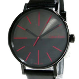 Buy Shop Calvin Klein Boost Black Dial Black Leather Strap Watch for Men - K7Y214CY USA Online