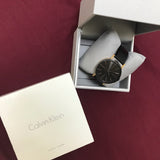 Buy Shop Calvin Klein Boost Black Dial Black Leather Strap Watch for Men - K7Y21TCZ USA Online