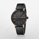 Buy Shop Calvin Klein Boost Black Dial Black Leather Strap Watch for Men - K7Y21TCZ USA Online