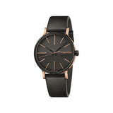 Buy Shop Calvin Klein Boost Black Dial Black Leather Strap Watch for Men - K7Y21TCZ USA Online