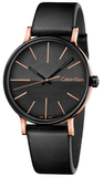 Buy Shop Calvin Klein Boost Black Dial Black Leather Strap Watch for Men - K7Y21TCZ USA Online