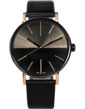 Buy Shop Calvin Klein Boost Black Dial Black Leather Strap Watch for Men - K7Y21TCZ USA Online