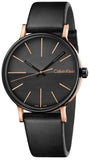 Buy Shop Calvin Klein Boost Black Dial Black Leather Strap Watch for Men - K7Y21TCZ USA Online