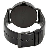 Calvin Klein Boost Black Dial Black Leather Strap Watch for Men - K7Y214CZ