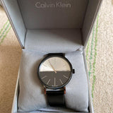 Buy Shop Calvin Klein Boost White Black Dial Black Leather Strap Watch for Men - K7Y21CCX USA Online