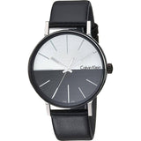 Buy Shop Calvin Klein Boost White Black Dial Black Leather Strap Watch for Men - K7Y21CCX USA Online