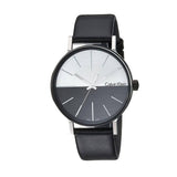 Buy Shop Calvin Klein Boost White Black Dial Black Leather Strap Watch for Men - K7Y21CCX USA Online