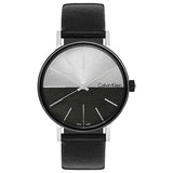 Buy Shop Calvin Klein Boost White Black Dial Black Leather Strap Watch for Men - K7Y21CCX USA Online