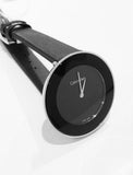 Buy Shop Calvin Klein Chic Black Dial Black Leather Strap Watch for Women - K7N23CB1 USA Online